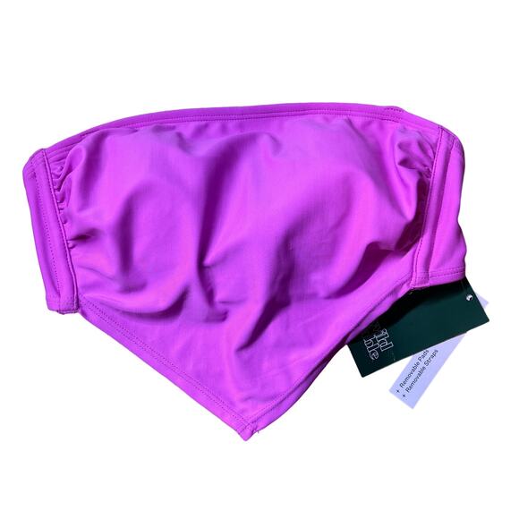 Wild Fable Women's Purple Handkerchief Bandeau Bikini Top - Size Small - NWT - Picture 1 of 8